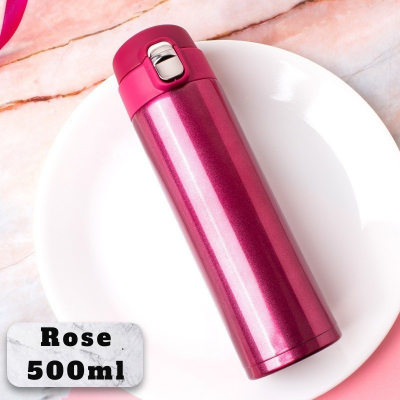 gourde thermos rose