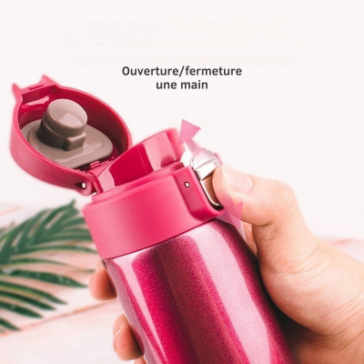 gourde thermos ouverture fermeture une main