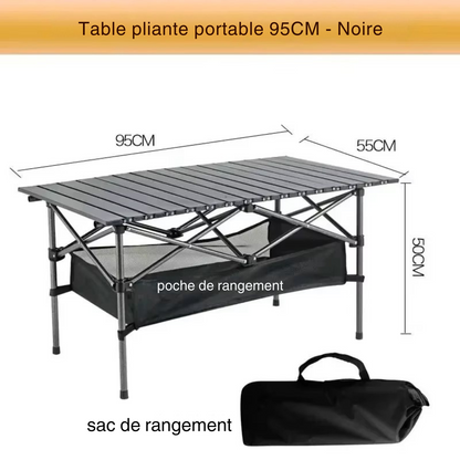 Table Pliante Camping - CampFlex - Noir