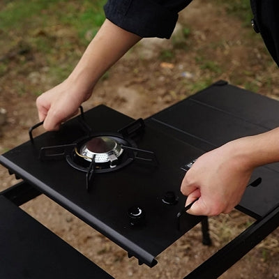 Réchaud à gaz camping - CampGasStove - Noir