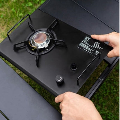 Réchaud à gaz camping - CampGasStove - Noir